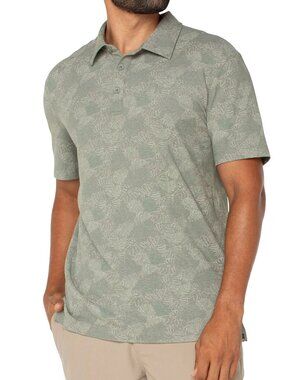 Liverpool Los Angeles Short Sleeve Polo Shirt Tropical Mens Small S Sage NWT